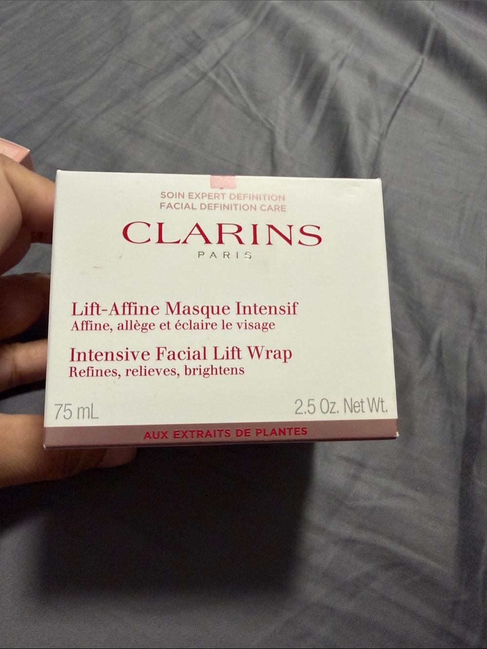 Clarins Intensive Facial Lift Wrap - White and Pink Accents